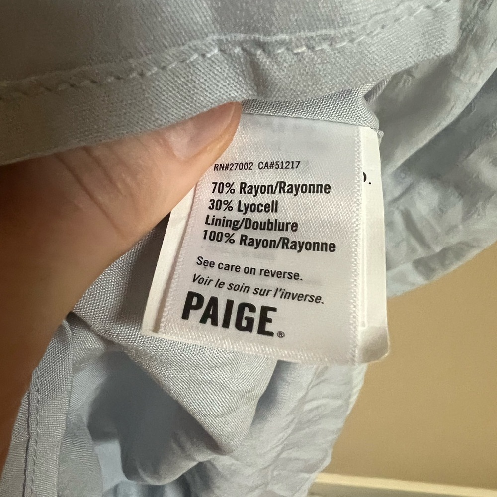 PAIGE Blue Tiered dress- size L - Picture 8 of 11